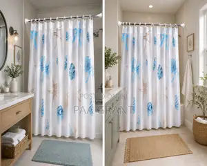 Tough Against Rust (No Drilling Required Extendable Shower Curtain Rod