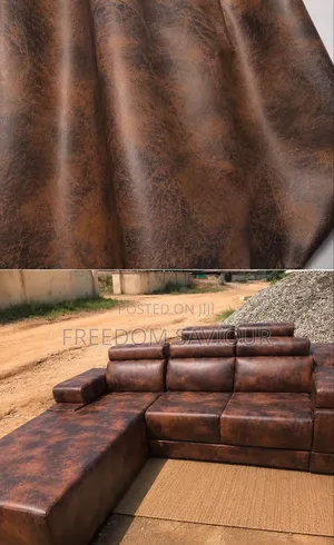 Premium Vintage Brown Leather Sofa Material
