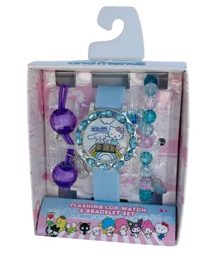 Hello Kitty Girls LCD Flashing Watch and Bracelet Set