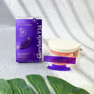 Glorysmile V34 Purple Teeth Whitening Strip. Enamel Protection Tech
