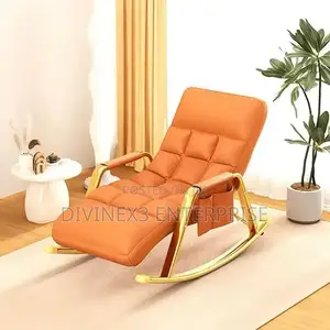 Modern Rocking Chair With Cushion – Orange