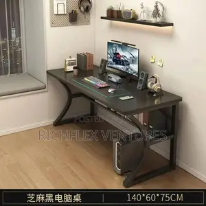 Gaming Study Office Desk With Beneath Bookshelf