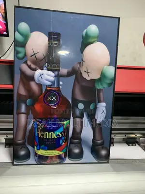 Kaws Wall Art Holding Hanessy
