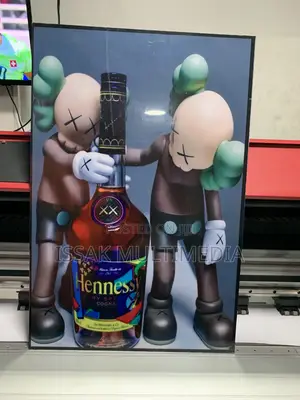 Kaws Wall Art Holding Hanessy