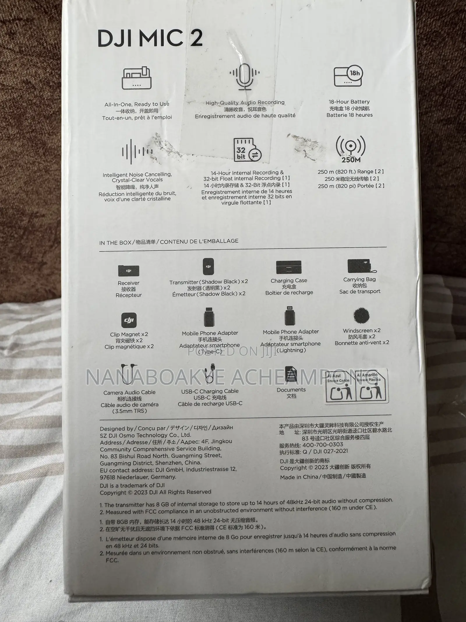 Original Uk Dji Mic 2 Wireless Microphone Kit