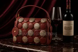 Women’S Luxury Handbags With Mini Fan and a Long Strap