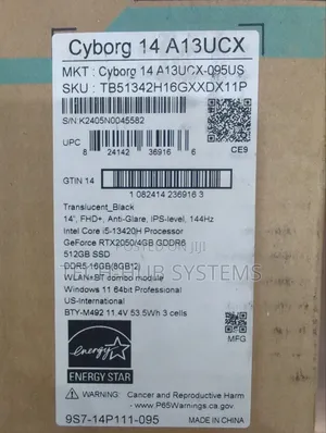 New Laptop MSI Cyborg 14 16GB Intel Core i5 SSD 512GB