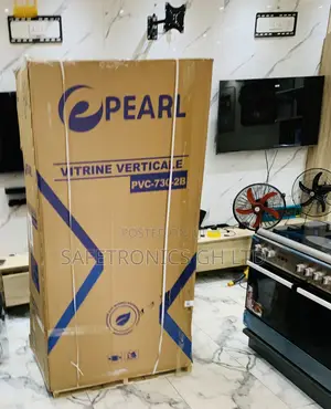 Long Lasting 610l Pearl PVC-730-2b Double Door Display Fridge