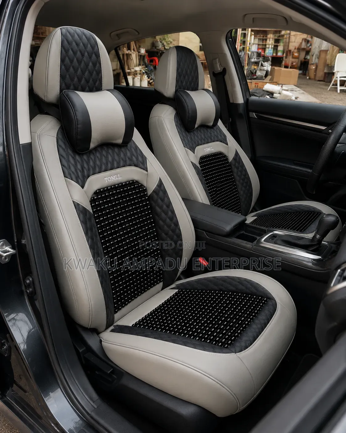 Original Beads Leather Tomll Seat Cover