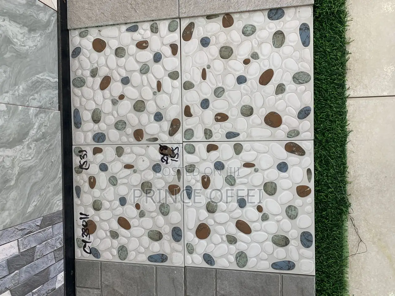 30/30cm Ghana Made Rough Floor Tiles
