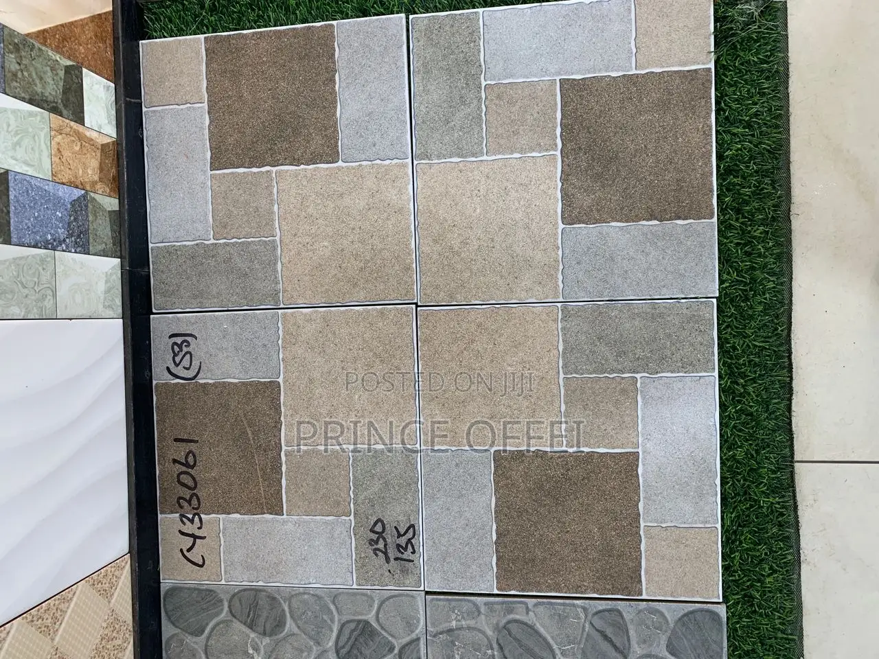 30/30cm Ghana Made Rough Floor Tiles