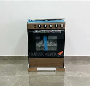 Midea 4 Burner 60 X 60 Gas Cooker With Auto Ignition and Wooden Finish