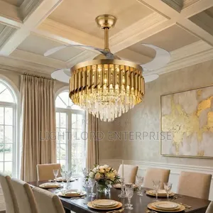 Shape Luxurious Chandelier Remote Fan