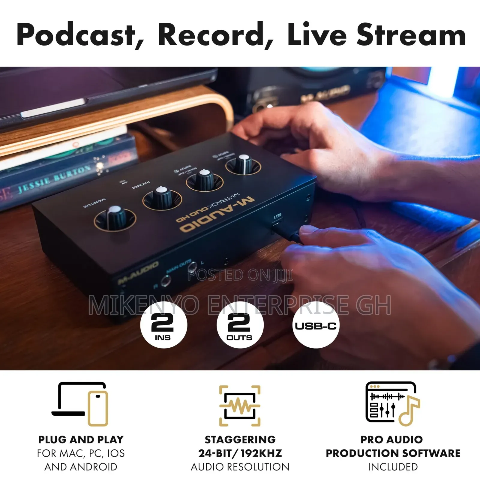 M-Audio M-Track Duo Hd Audio Interface for Recording, Streaming,