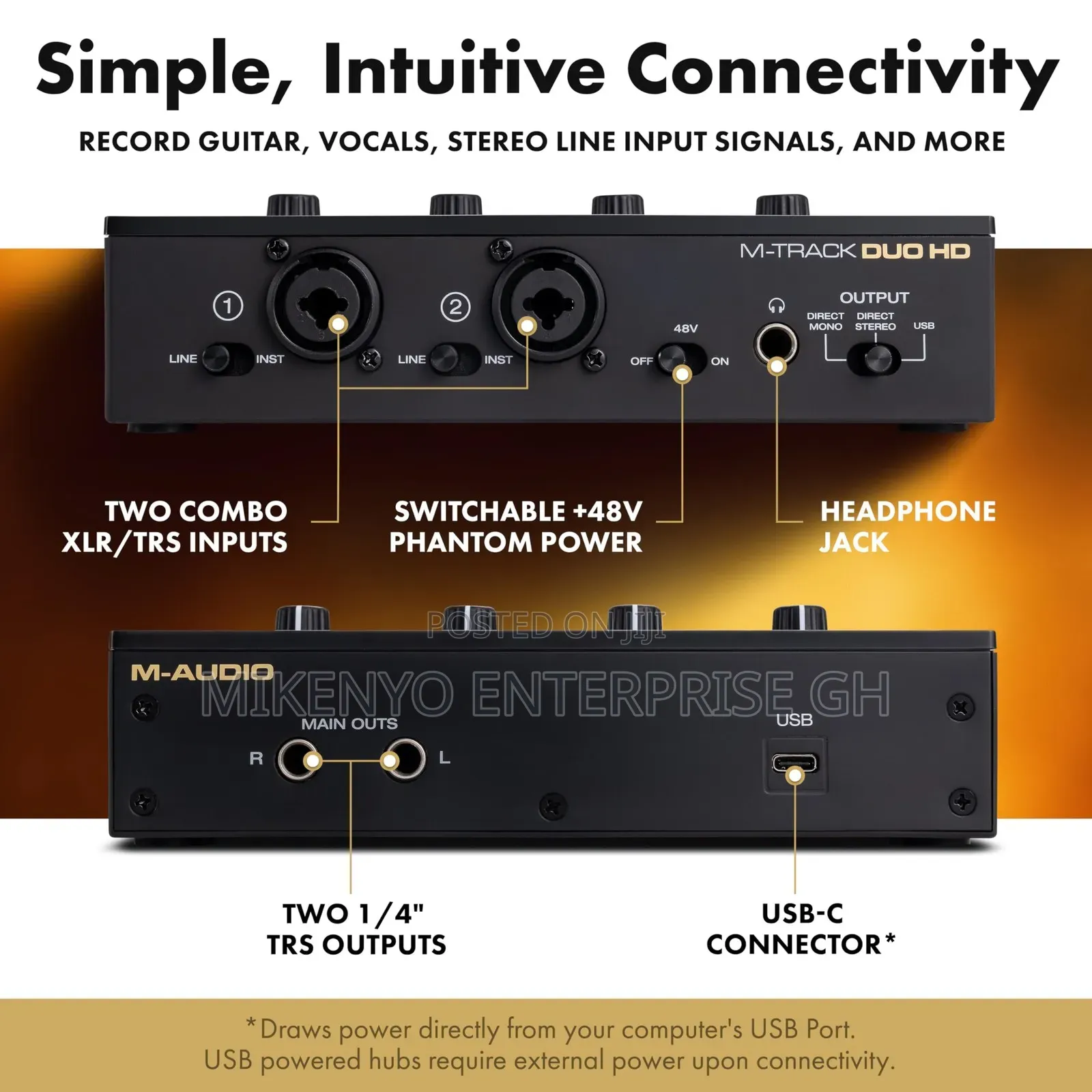 M-Audio M-Track Duo Hd Audio Interface for Recording, Streaming,