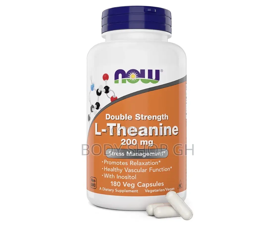 Now Foods L-Theanine, Double Strength 200 Mg Per Cap - 180 Capsule