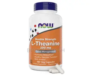 Now Foods L-Theanine, Double Strength 200 Mg Per Cap - 180 Capsule
