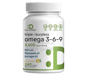 Triple Omega 3-6-9 Fish Oil 3,600mg – 240 Softgels With Flaxseed Oil