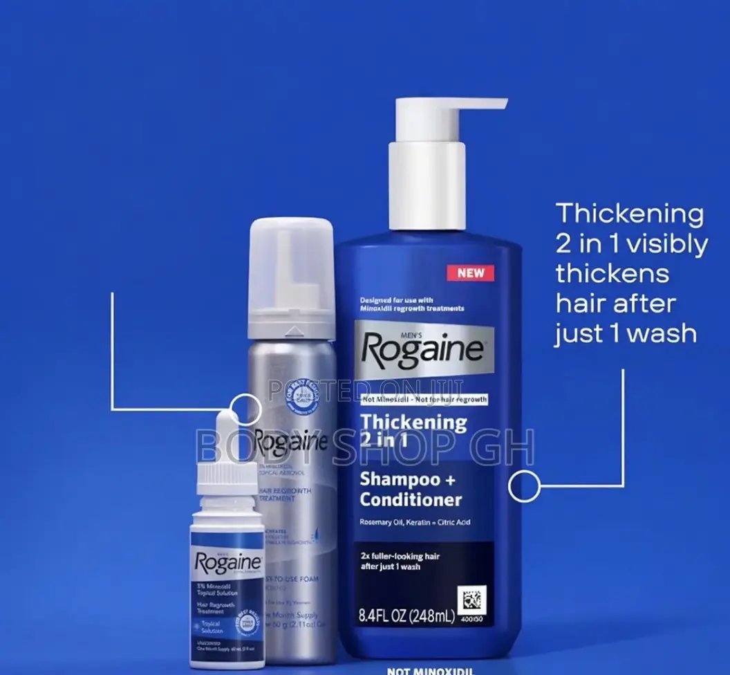 Rogaine Complete Hair Set - Oil + Foam + Shampoo With Conditioner