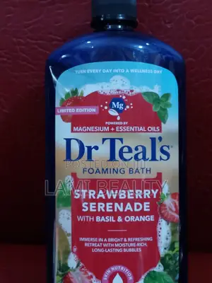 Dr Teal's Foaming Bath Strawberry Serenade With Basil Orange