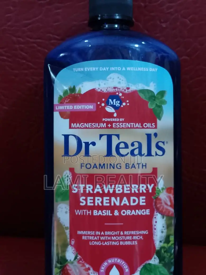 Dr Teal's Foaming Bath Strawberry Serenade With Basil Orange