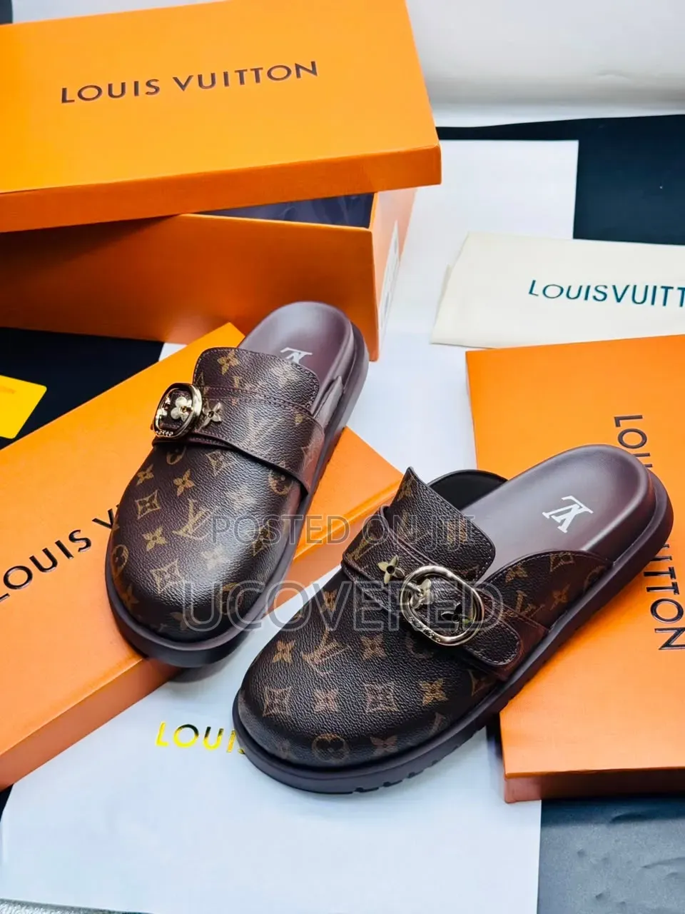 Louis Vuitton Men's Monogram Mules/Half Shoes