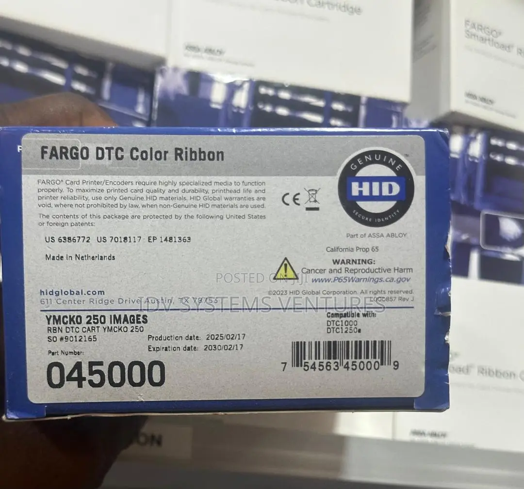 Fargo Dtc1000 Color Ribbon Ymcko Cartridge Printer Cartridge 045000