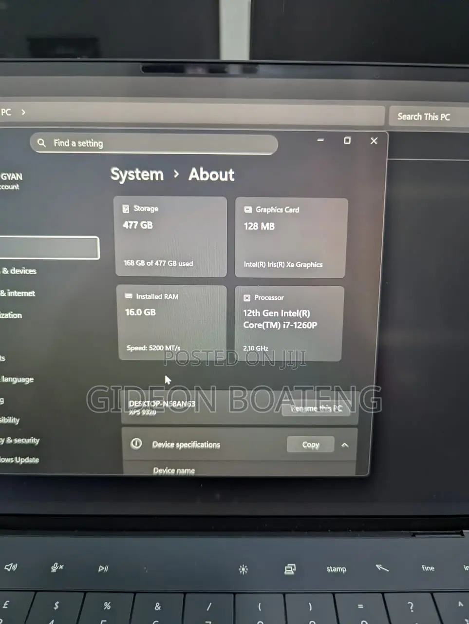 Laptop Dell XPS 13 16GB Intel Core i7 SSD 512GB