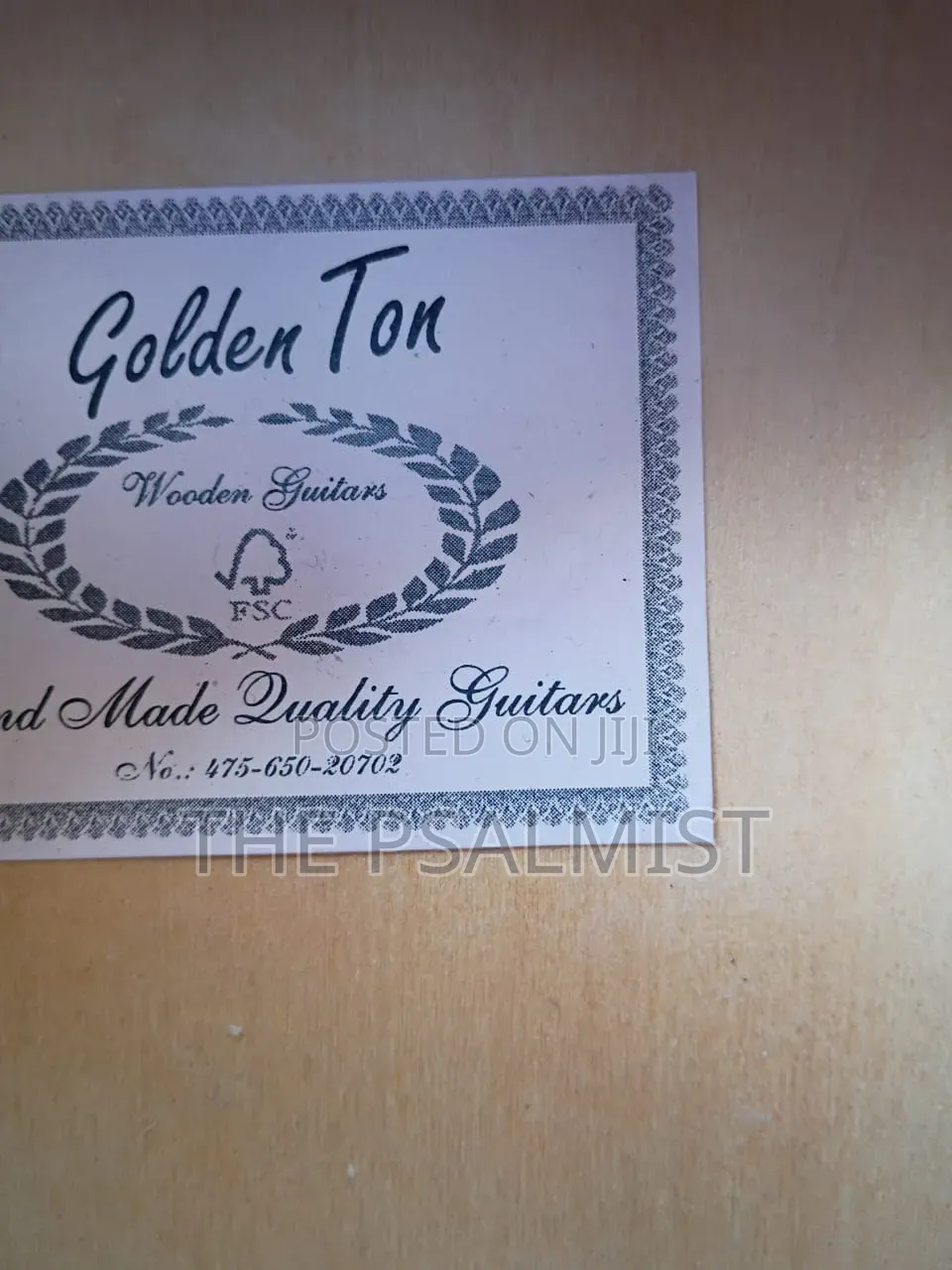 Golden Ton FSC Wooden Guitar 3/4 Size
