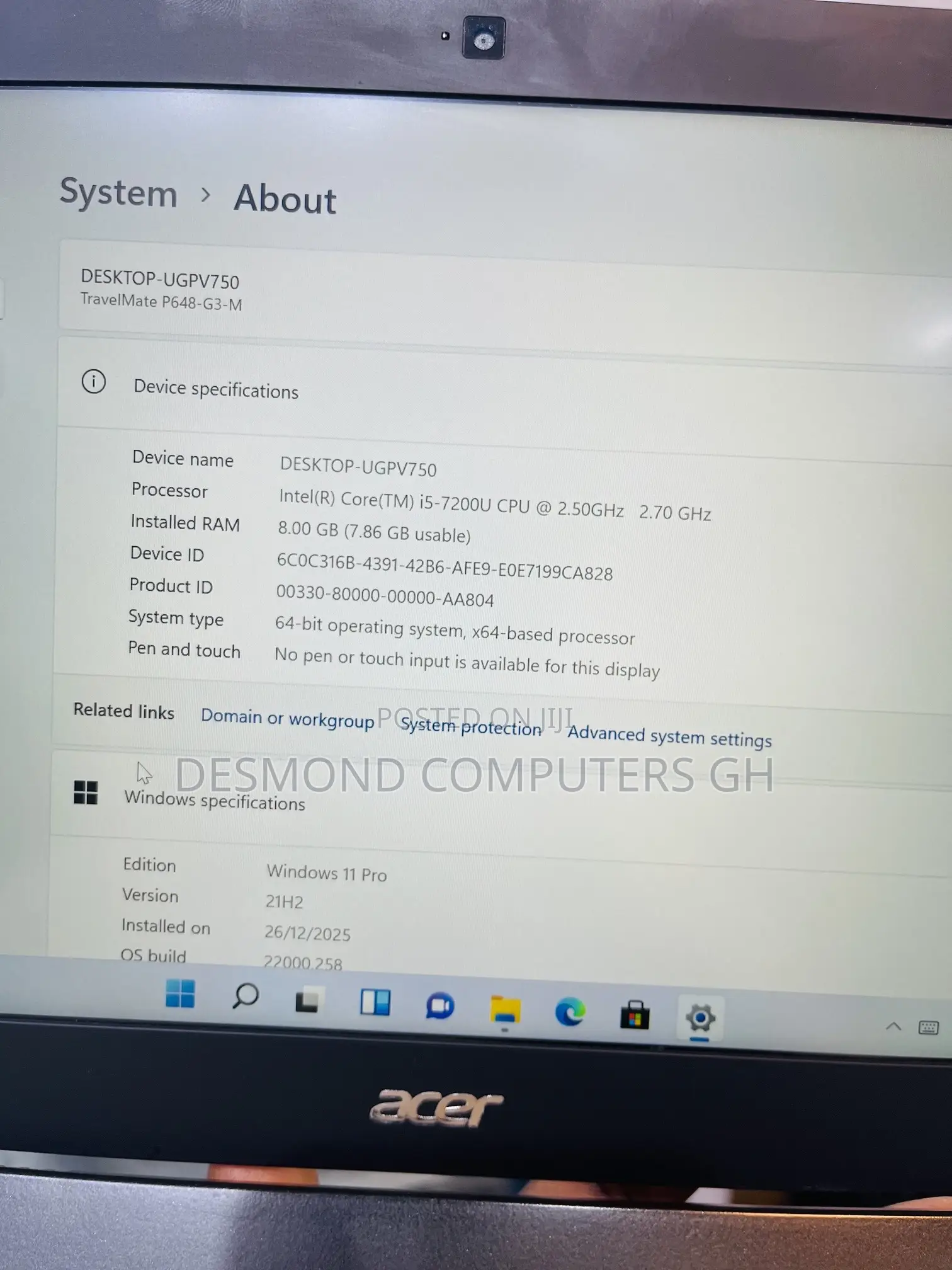 Laptop Acer TravelMate P645 M 8GB Intel Core i5 SSD 256GB