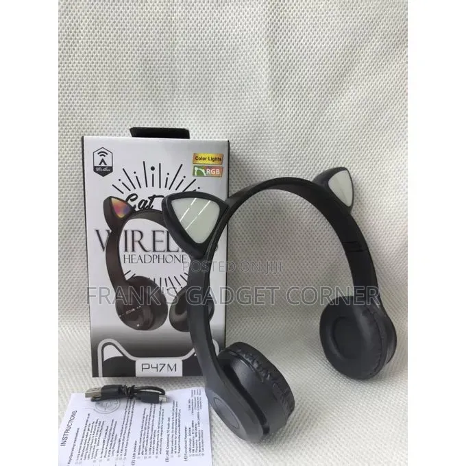 Cat Ear RGB Wireless Headphones P47m