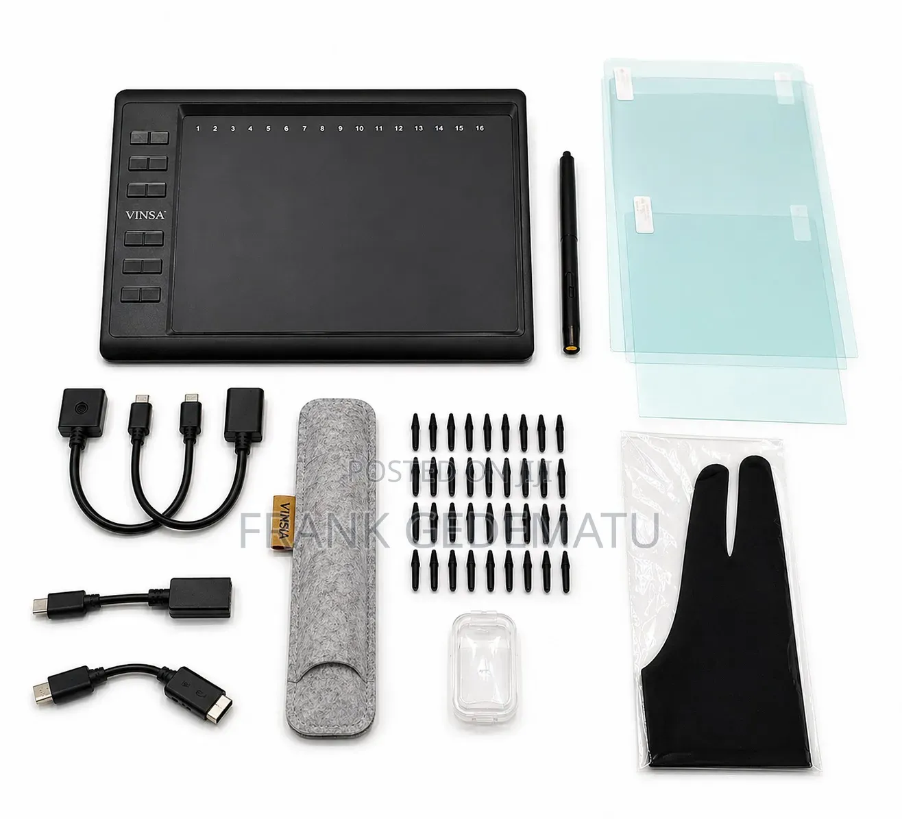 Vinsa 10×6 Graphic Drawing Tablet – For Online Teaching, Design Art