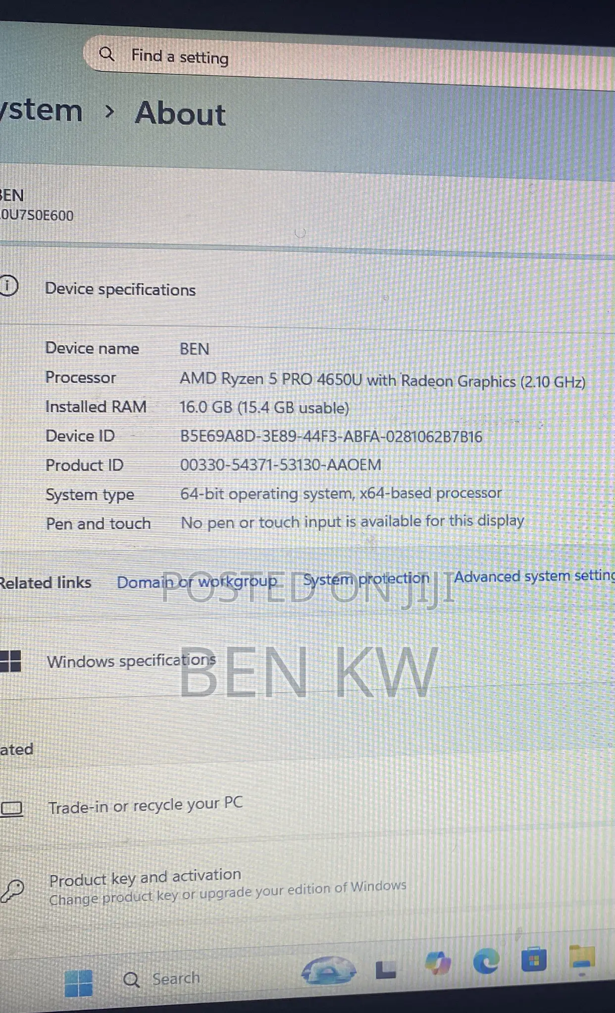Laptop Lenovo ThinkPad L15 Gen 3 16GB Intel Core i5 SSD 256GB