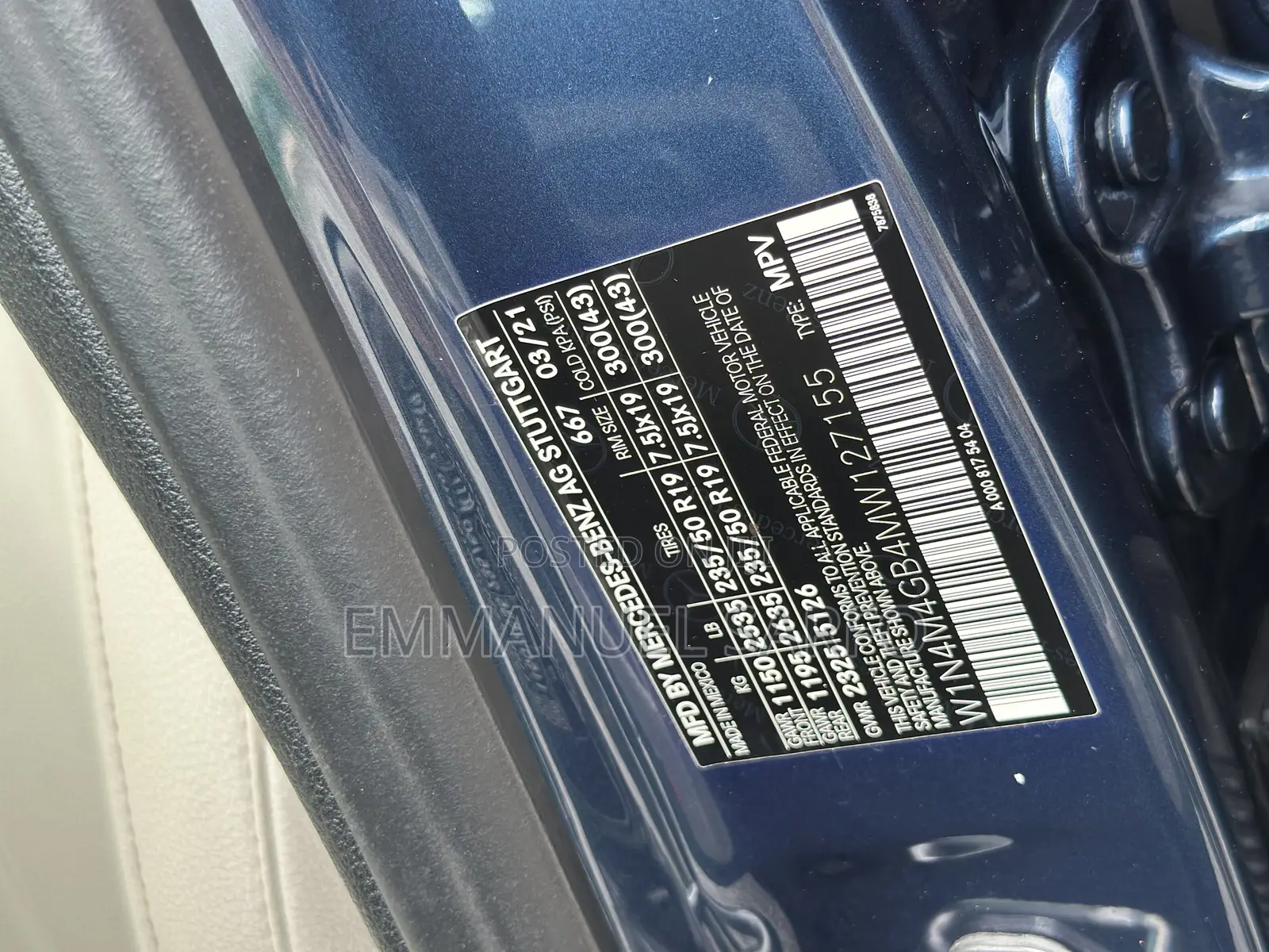Mercedes-Benz GLB-Class GLB 250 4MATIC 2021 Blue