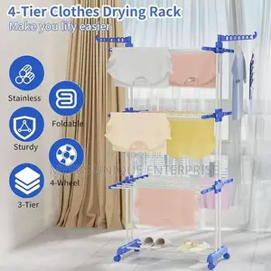 Collapsible 4 Layer Cloth Hanger,Small Room Friendly