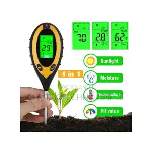 **4-in-1 Digital Soil Ph, Moisture, Temperature Light Meter**