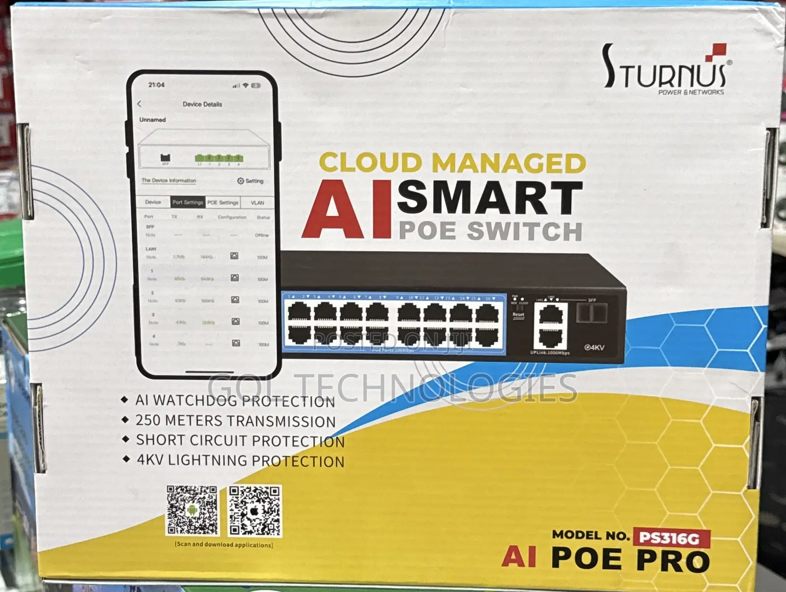 Sturnus Cloud Managed Ai Smart Poe Switch