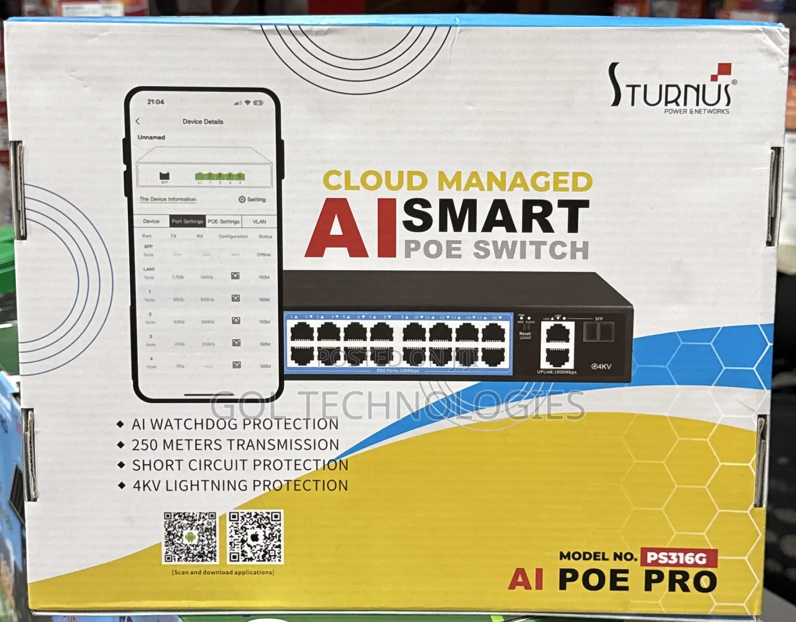 Sturnus Cloud Managed Ai Smart Poe Switch
