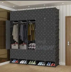 25 Cubes Multifunctional Plastic Wardrobe With Shoe Rack