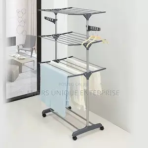 Hostel 4 Layer Clothes Rack-No Drilling Needed