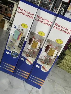 4 Tier Clothes Rack 50kg-Fold+Roll