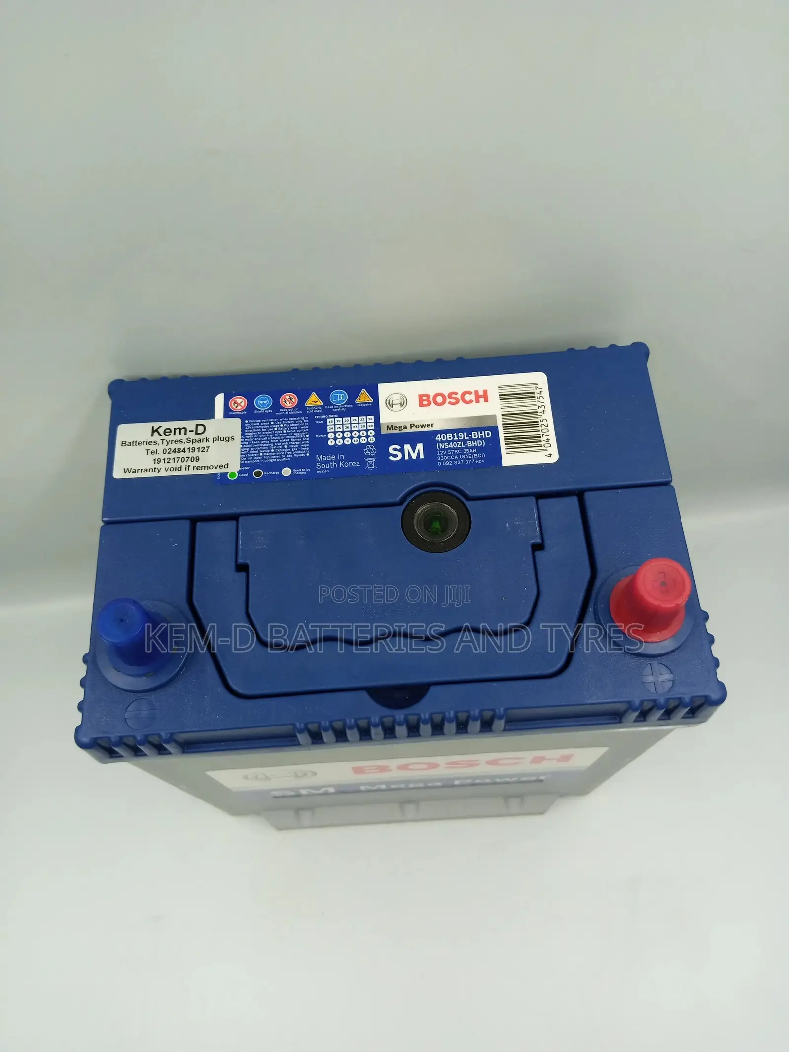11 Plates Bosch Battery + Delivery