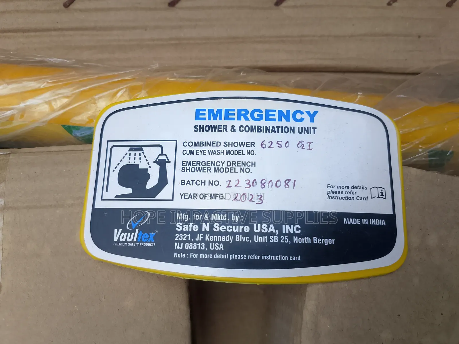 Vaultex Emergency Eye Wash Station<>Stainless Steel.