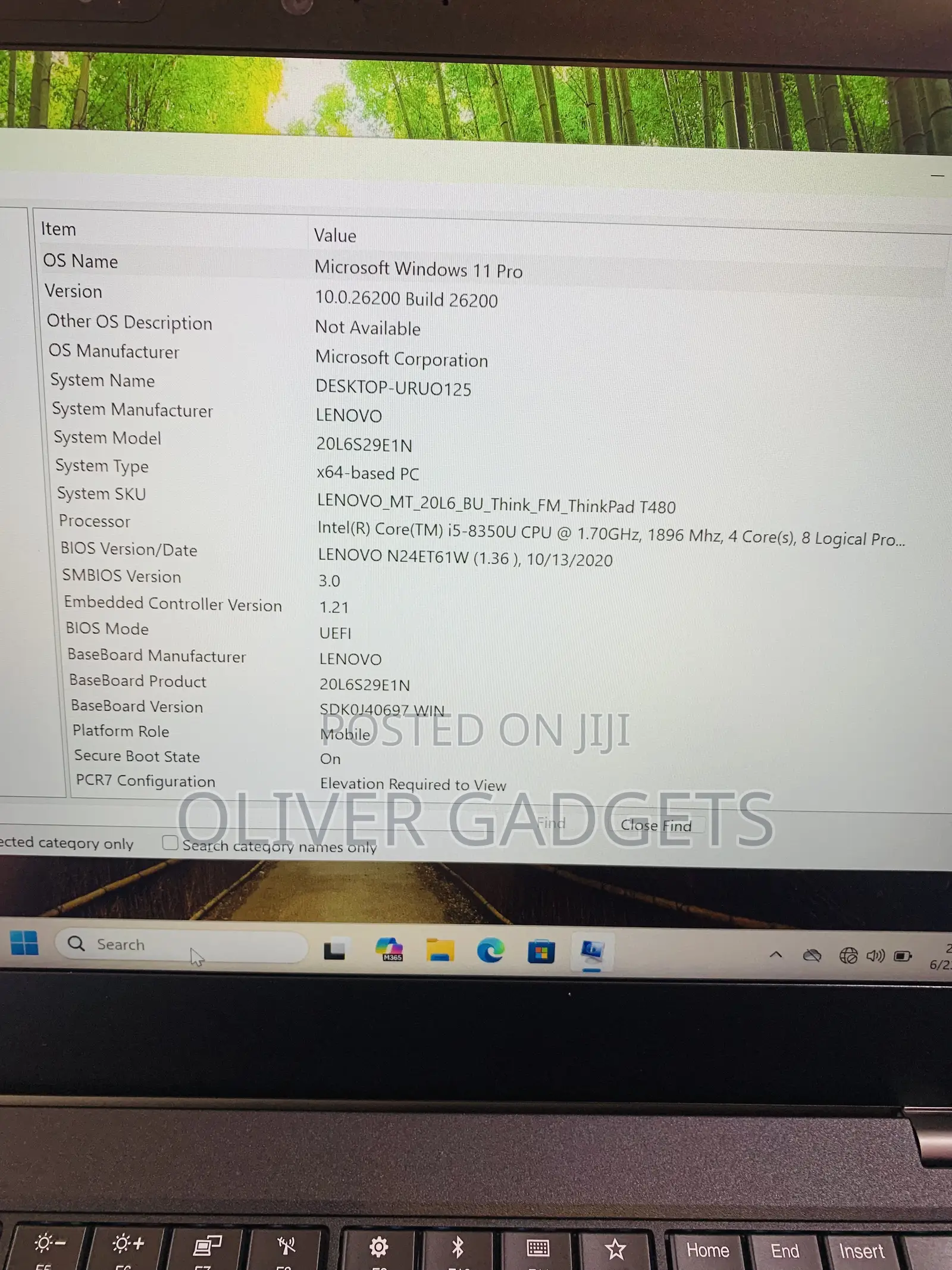 Laptop Lenovo ThinkPad T480 8GB Intel Core i5 SSD 256GB