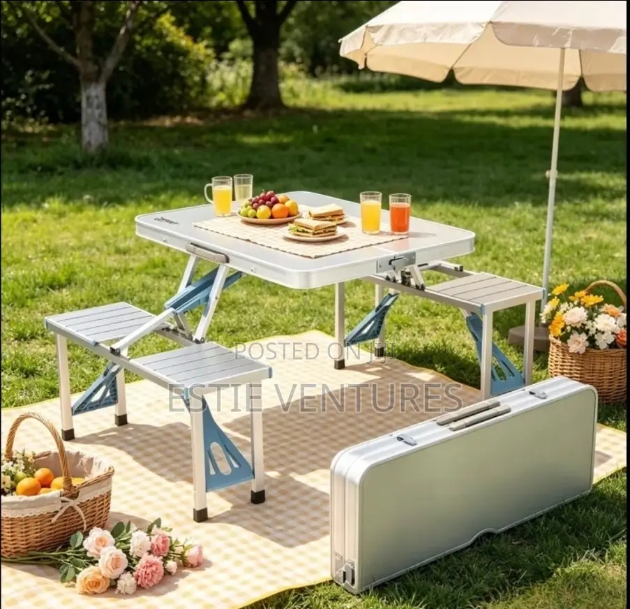 Portable Aluminum Folding Picnic Table
