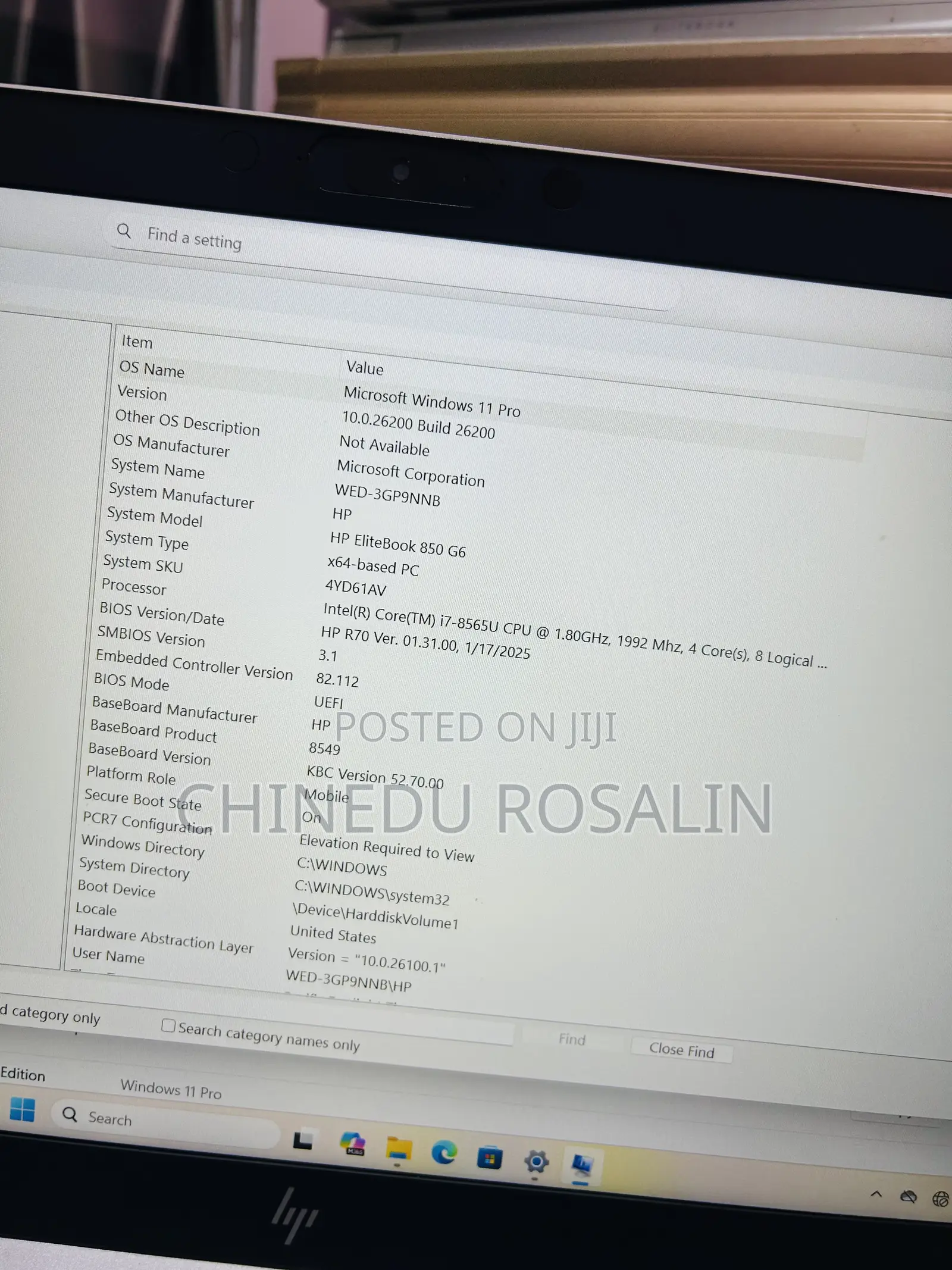 Laptop HP EliteBook 850 G6 16GB Intel Core i7 SSD 512GB