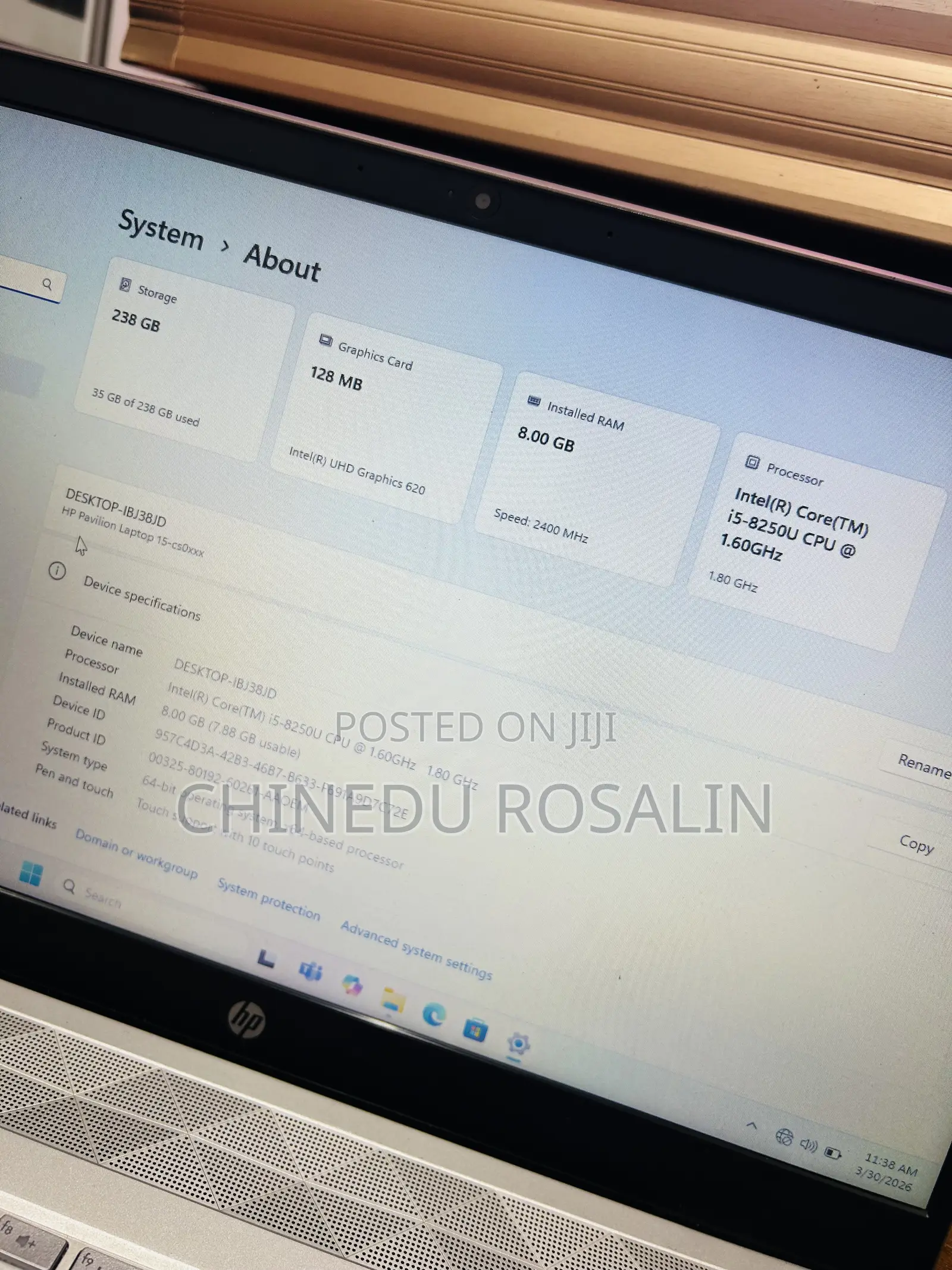 Laptop HP Pavilion 15 8GB Intel Core i5 SSD 256GB