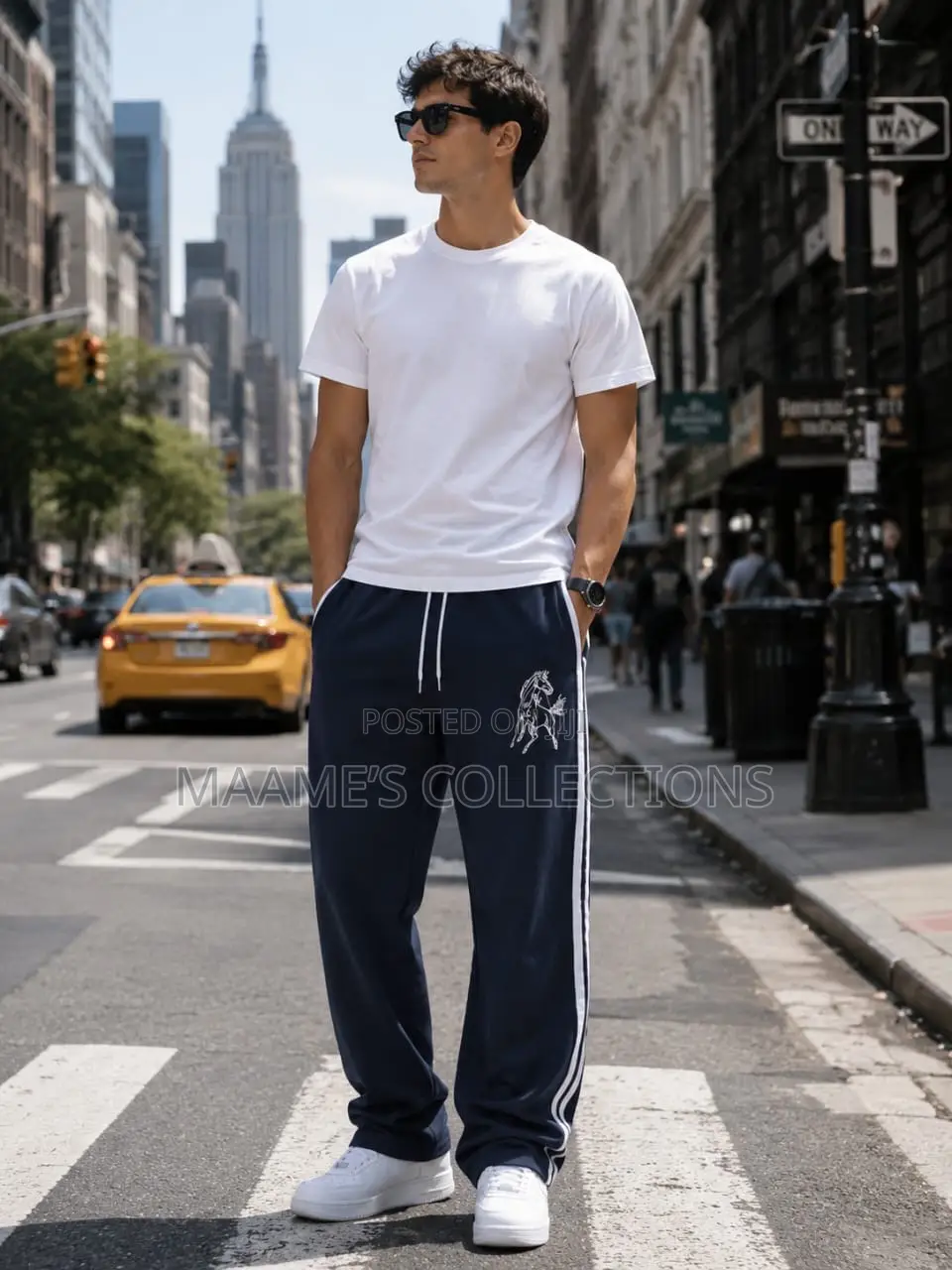 New Style Men's Loose Straight-Leg Casual Sports Sweatpants / Joggers