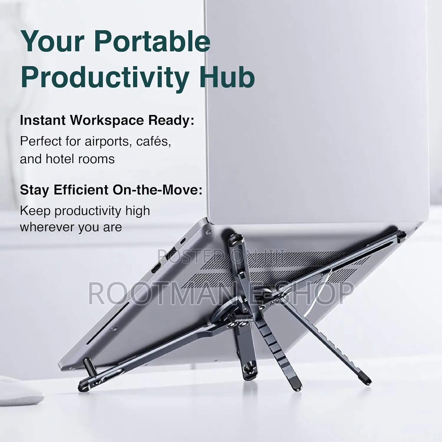 Aluminium Alloy Folding and Adjustable Stand for Laptop,Mobile iPad