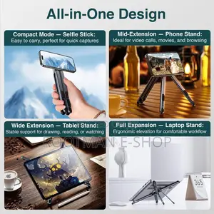 4-in-1 Foldable Laptop Stand With Phone Holder – Adjustable Aerospace